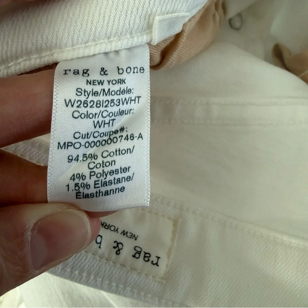 Rag & Bone Nina High Rise Ankle Skinny Jeans White 29 NWT - Picture 7 of 8